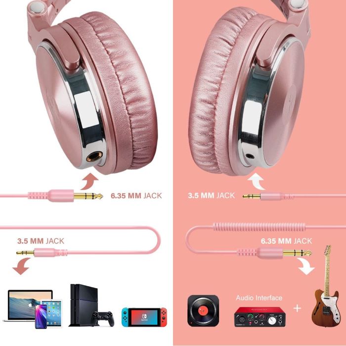 Cuffie con filo Rosa OneOdio Studio Pro 10 Hi-Res c/ Shareporte e Microfono ONEOP10120P