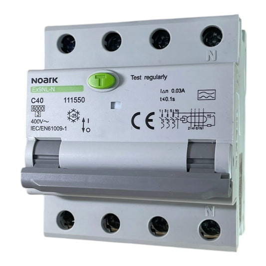 Noark Interruttore magnetotermico differenziale Ex9NL-N 3P+N C40 A 30mA TIPO A 30mA 6K 111550