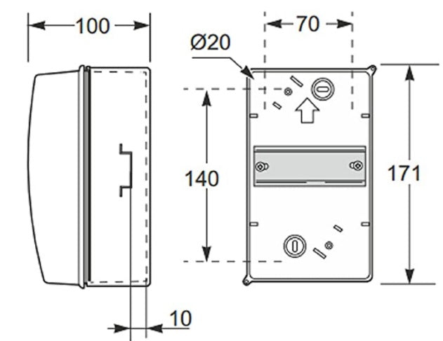 Rosi centralino da parete Ip65 grigio 2/4 moduli RS3902T