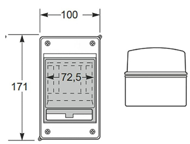 Rosi centralino da parete Ip65 grigio 2/4 moduli RS3902T