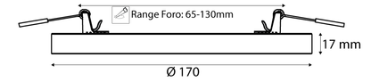 Plafoniera led Imperia iNEBULA 2IN1 D.170 3CCT 3POWER 6W/9W/12W 3000/4000/6000K 214268