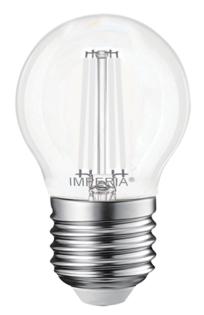 LAMPADINA LED SFERA IMPERIA E27 3000K 4W 230V 25000H FILAMENT WHITE 213834