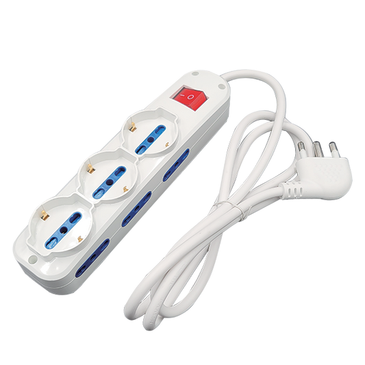Multipresa Imperia 9P 3xP40 + 6 P17/11 CAVO 1,5MT interruttore luminoso 900055