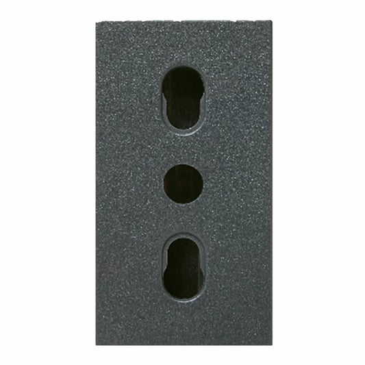 AVE Presa bipasso Noir S45, colore nero, 2P+T 10/16A 250V - finitura opaca 45306/15TS