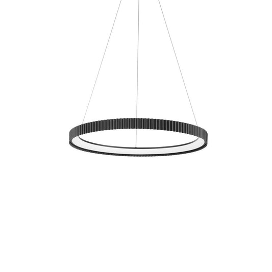 Sospensione LED NIKE nera in metallo CCT 49cm. LED-NIKE-S50-NER