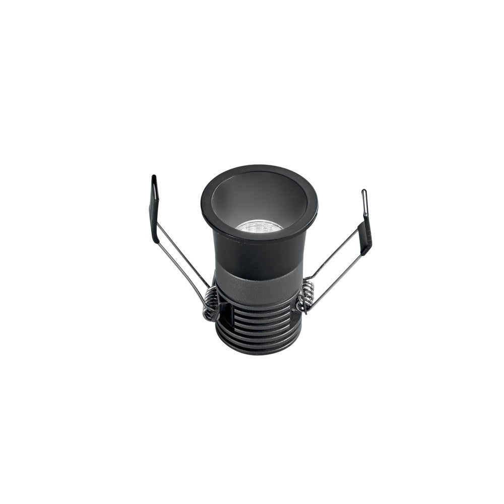 Faretto ad incasso LED DOT in alluminio nero 5W con CCT e predisposizione DALI INC-DOT-R5DA-NER