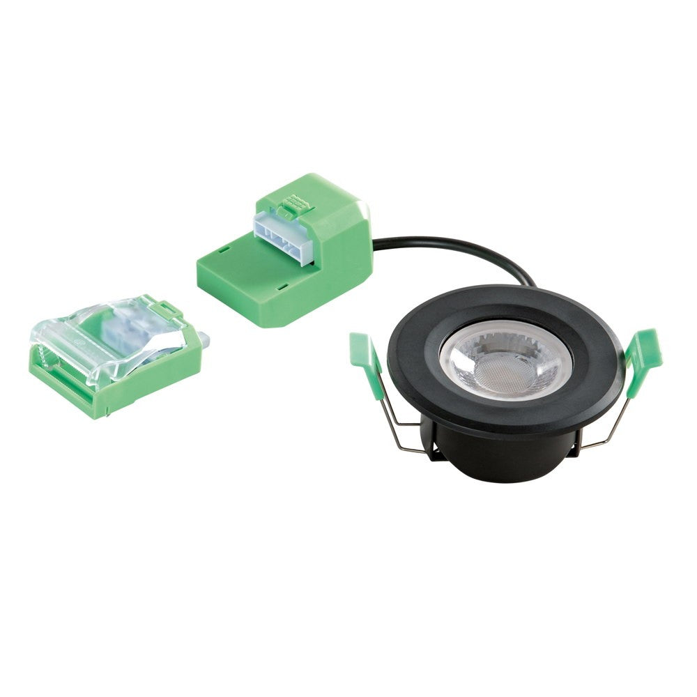 Faretto da incasso BBC con struttura il alluminio nero con CCT  2700K / 3000K / 4000K / 6500K IP65  faneurope INC-BBC-R85-NER