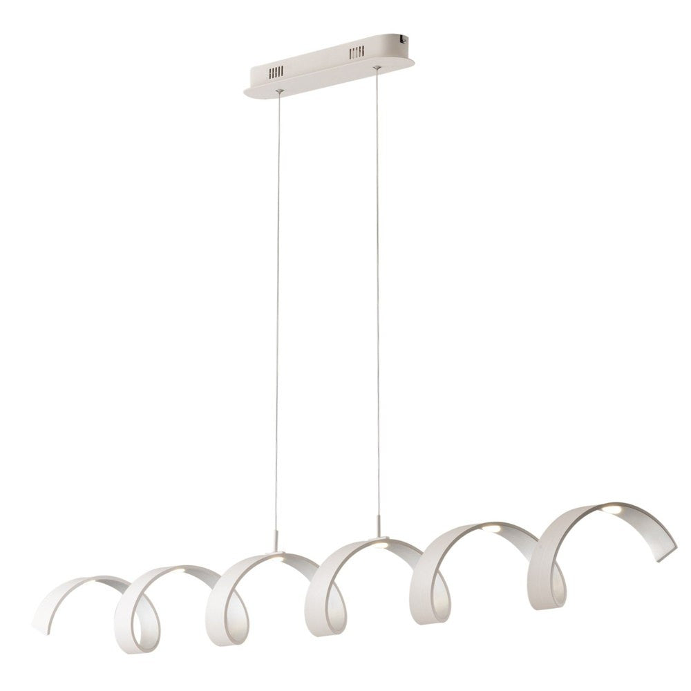 Sospensione LED HELIX in alluminio bianca e argento 3000K (luce calda) h120x125cm LED-HELIX-S6C BCO