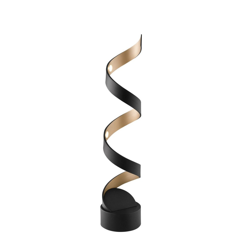 Lampada da tavolo LED HELIX in alluminio nera e oro 3000K (luce calda) LED-HELIX-L4C NER