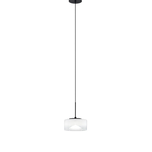 Sospensione EMILY in metallo con 1 diffusore bianco e luce regolabile LED-EMILY-S1