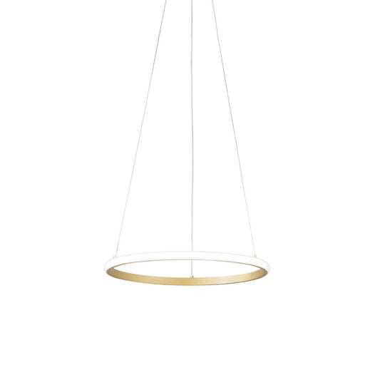 Sospensione Axis con diffusore oro singolo in silicone Ø 40cm. CCT LED-AXIS-S40-ORO