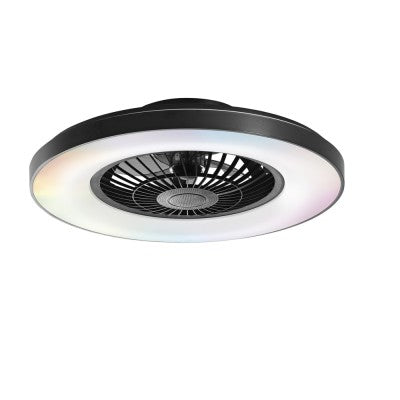 Plafoniera led Garbin ventilatore integrato nera 40W 5500LM e tecnologia  Dotata di telecomando wireless e speaker Bluetooth integrato LED-GARBIN-NER