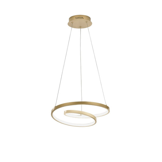Sospensione LED LIEVE in alluminio oro CCT h 130cm. 40cm. LED-LIEVE-S-ORO