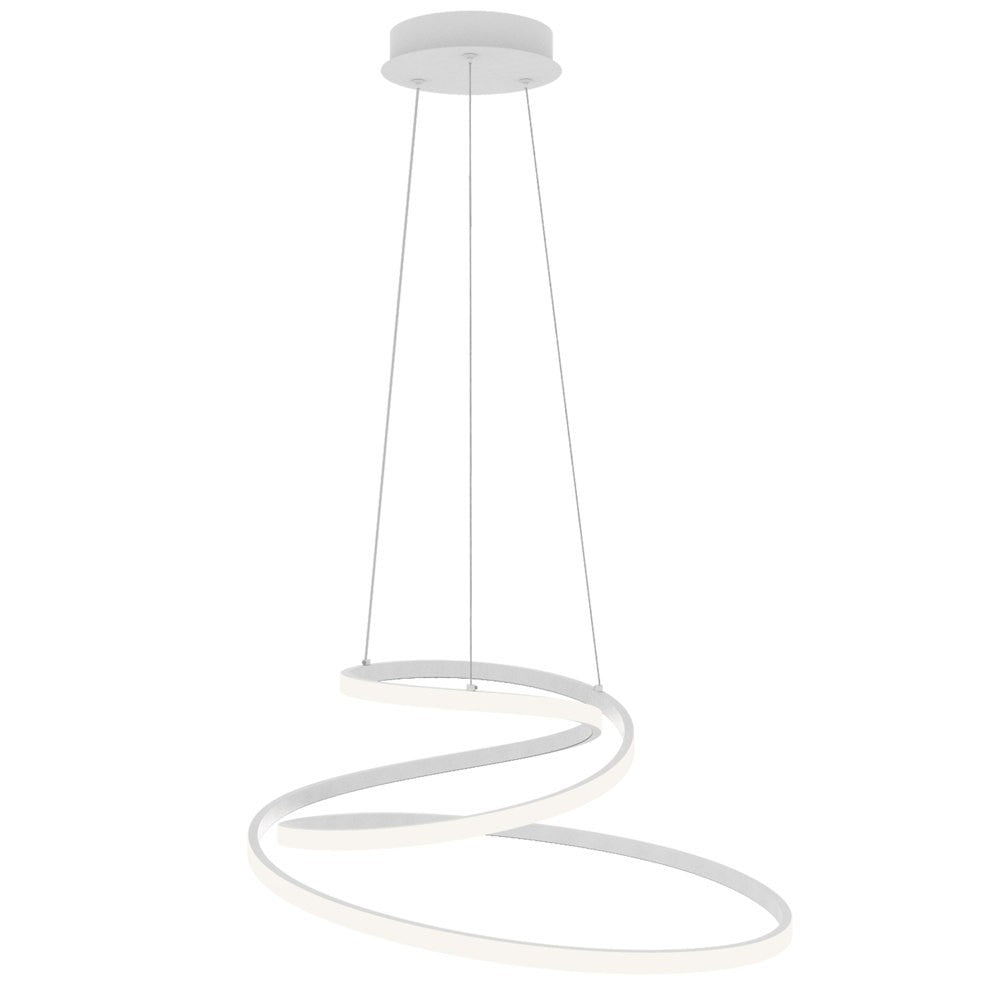 Sospensione LED COASTER in alluminio bianco con interruttore CCT LED-COASTER-S-BCO