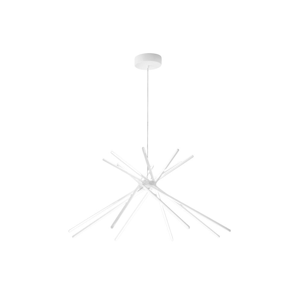 Sospensione SHANGHAI 8 punti luce in alluminio bianco 3000K (Luce calda) LED-SHANGHAI-S8C BCO