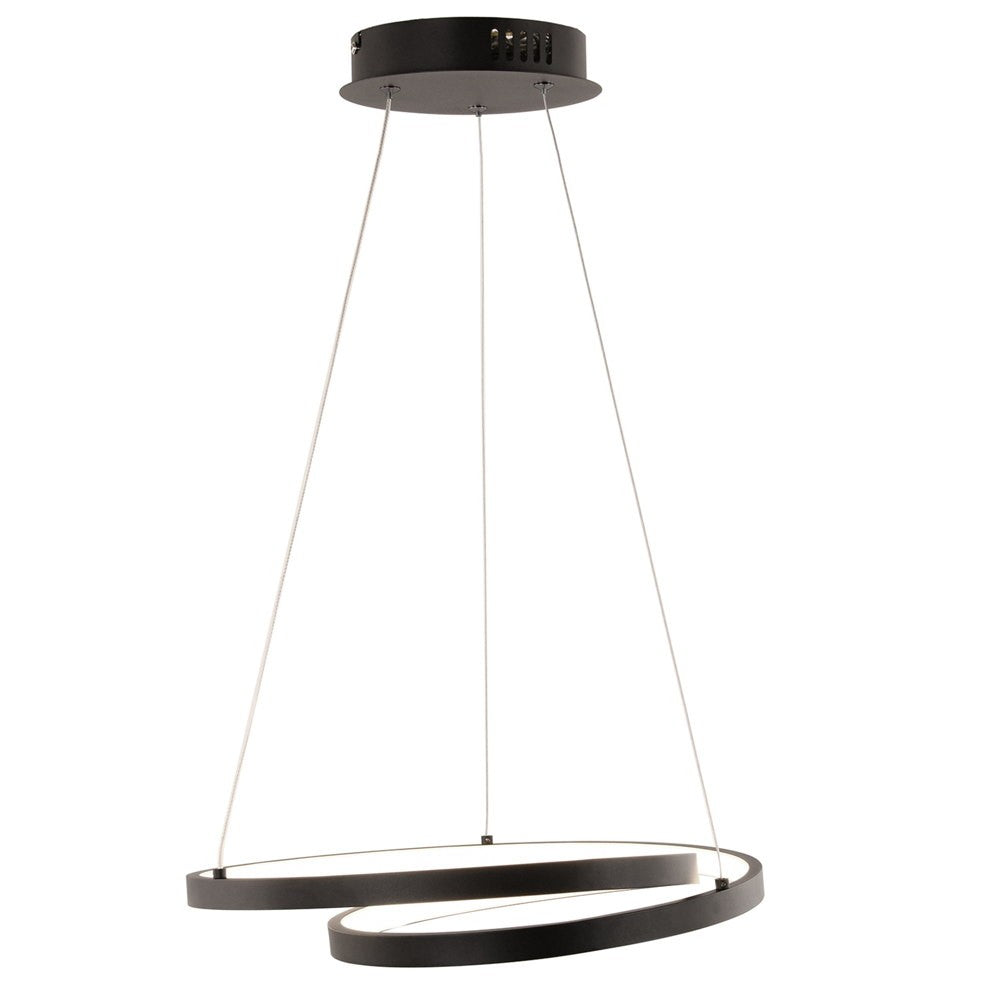 Sospensione LED LIEVE in alluminio nero CCT h 130cm. 40cm. LED-LIEVE-S-NER
