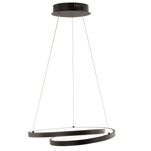 Sospensione LED LIEVE in alluminio nero CCT h 130cm. 40cm. LED-LIEVE-S-NER