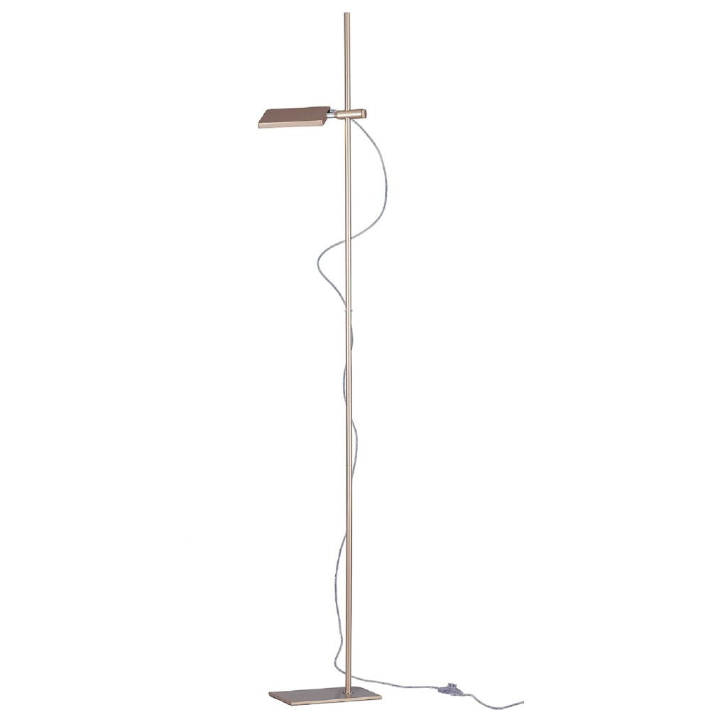 Piantana LED BOOK in alluminio oro con diffusore orientabile LED-BOOK-PT-ORO