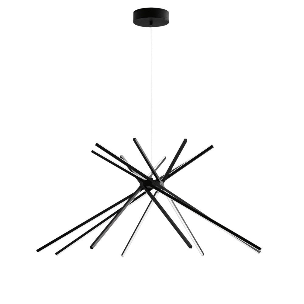 Sospensione SHANGHAI 8 punti luce in alluminio nero 4000K (Luce naturale) LED-SHANGHAI-S8 NERO