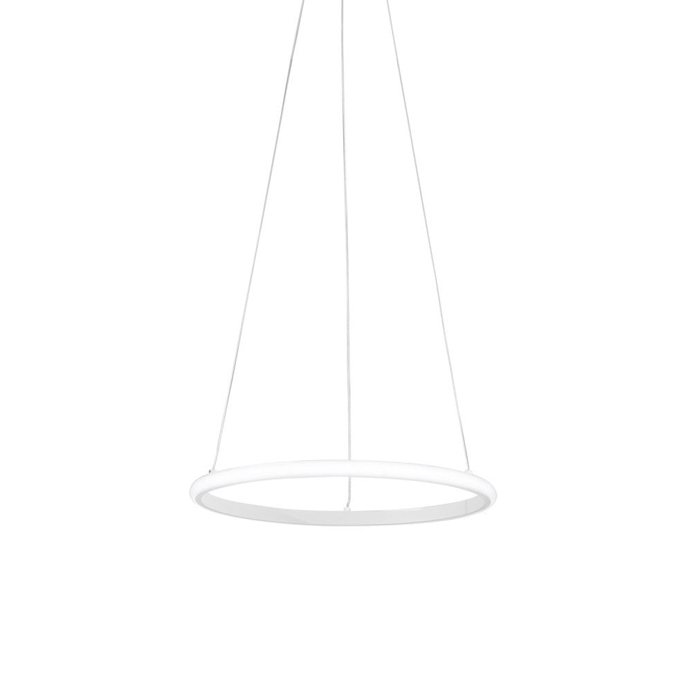Sospensione LED Axis con diffusore nero singolo in silicone Ø 40cm. CCT LED-AXIS-S40
