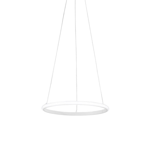 Sospensione LED Axis con diffusore nero singolo in silicone Ø 40cm. CCT LED-AXIS-S40