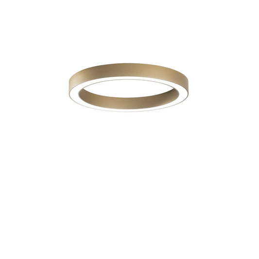Plafoniera LED DEMOS oro con diffusore in acrilico CCT 80 cm. LED-DEMOS-PL80-ORO