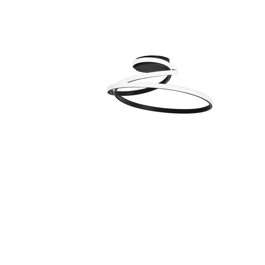 Plafoniera LED COASTER in alluminio nero con interruttore CCT LED-COASTER-PL-NER
