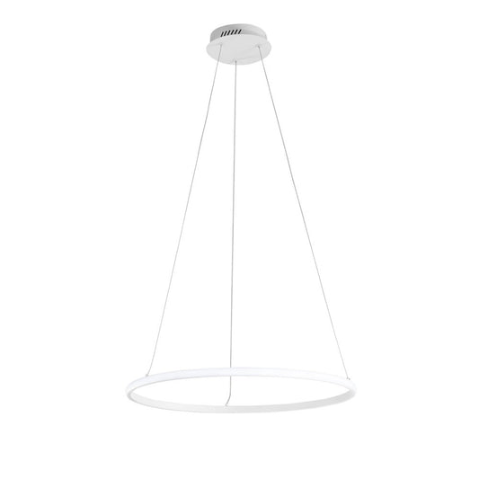 Sospensione LED AXIS con diffusore nero singolo in silicone Ø 60cm. CCT LED-AXIS-S60