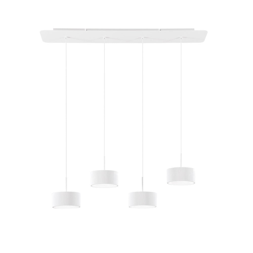 SOSPENSIONE 4 LUCI LED PATTY BIANCO 40W CCT 3000K-4000K-6500K LED-PATTY-S4-BCO