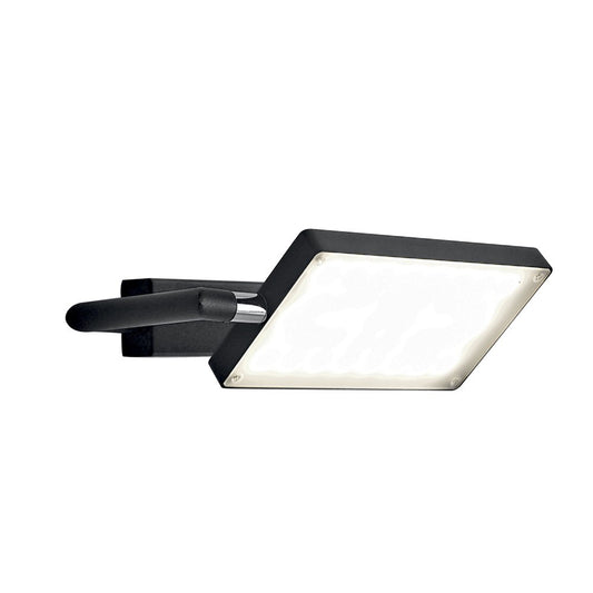 Applique LED BOOK in alluminio nero con diffusore orientabile LED-BOOK-AP-NERO