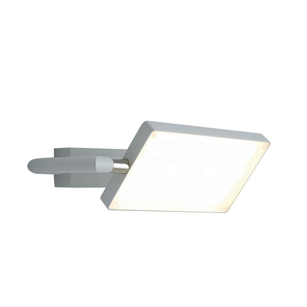 Applique LED BOOK in alluminio bianco con diffusore orientabile LED-BOOK-AP-BCO